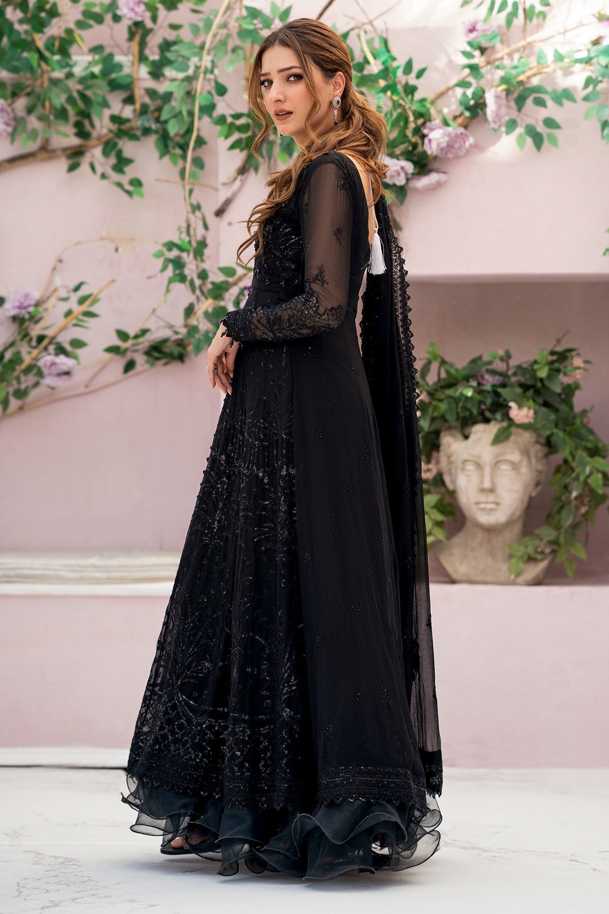 Motifz-4113-ELAI EMBROIDERED BEMBERG CHIFFON - House Of Hania