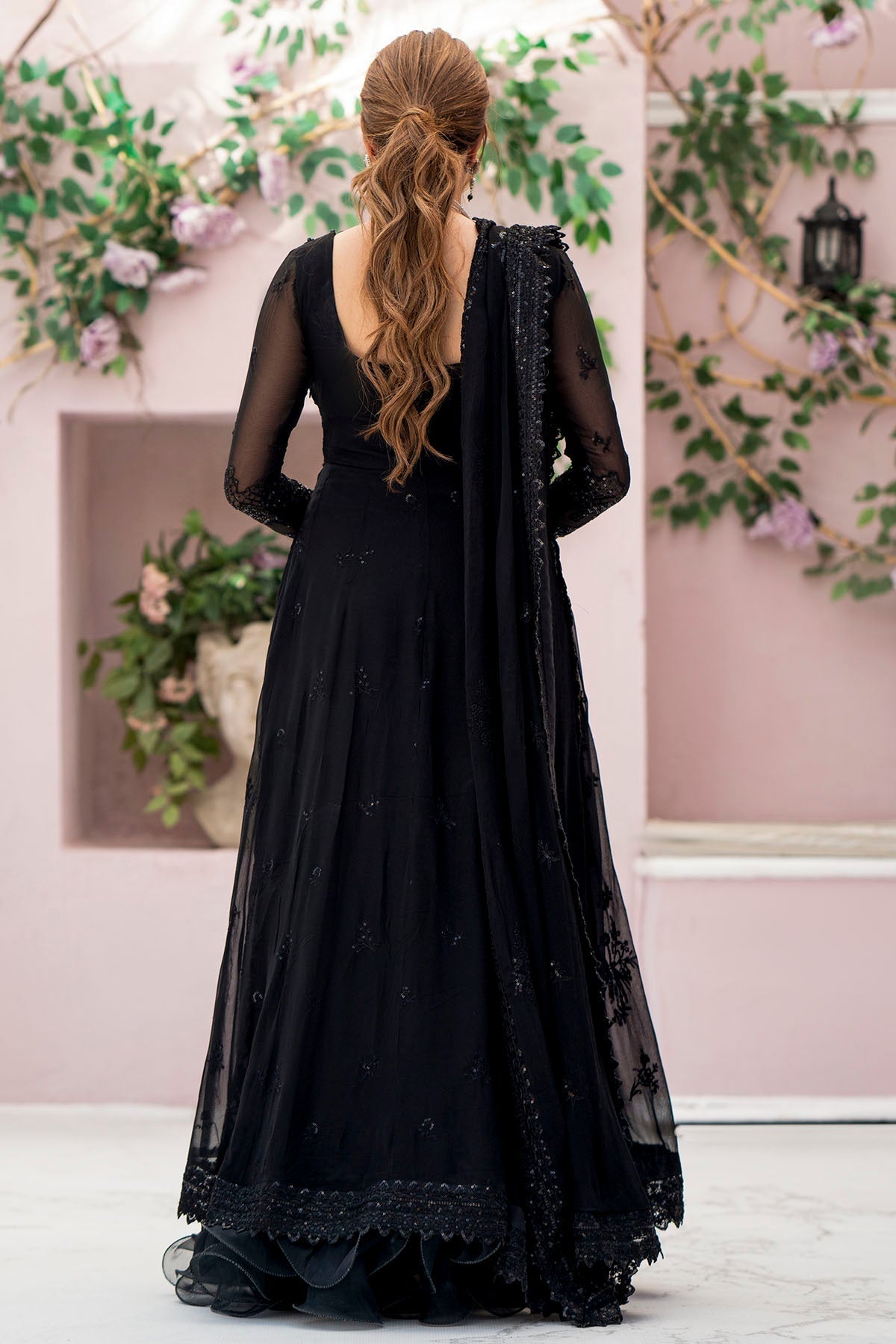 Motifz-4113-ELAI EMBROIDERED BEMBERG CHIFFON - House Of Hania