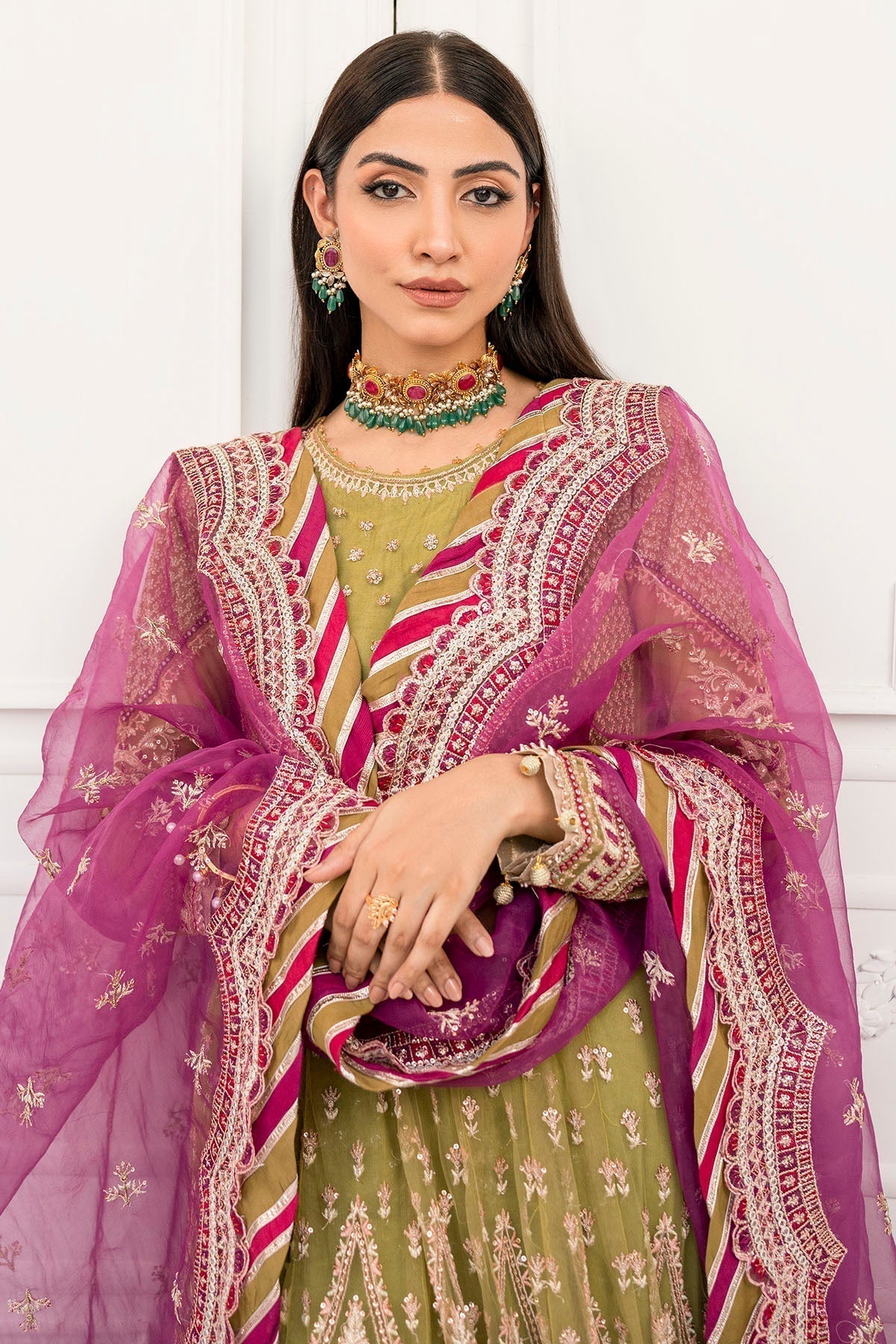 Motifz-4115-ELLA EMBROIDERED SILK NET - House Of Hania