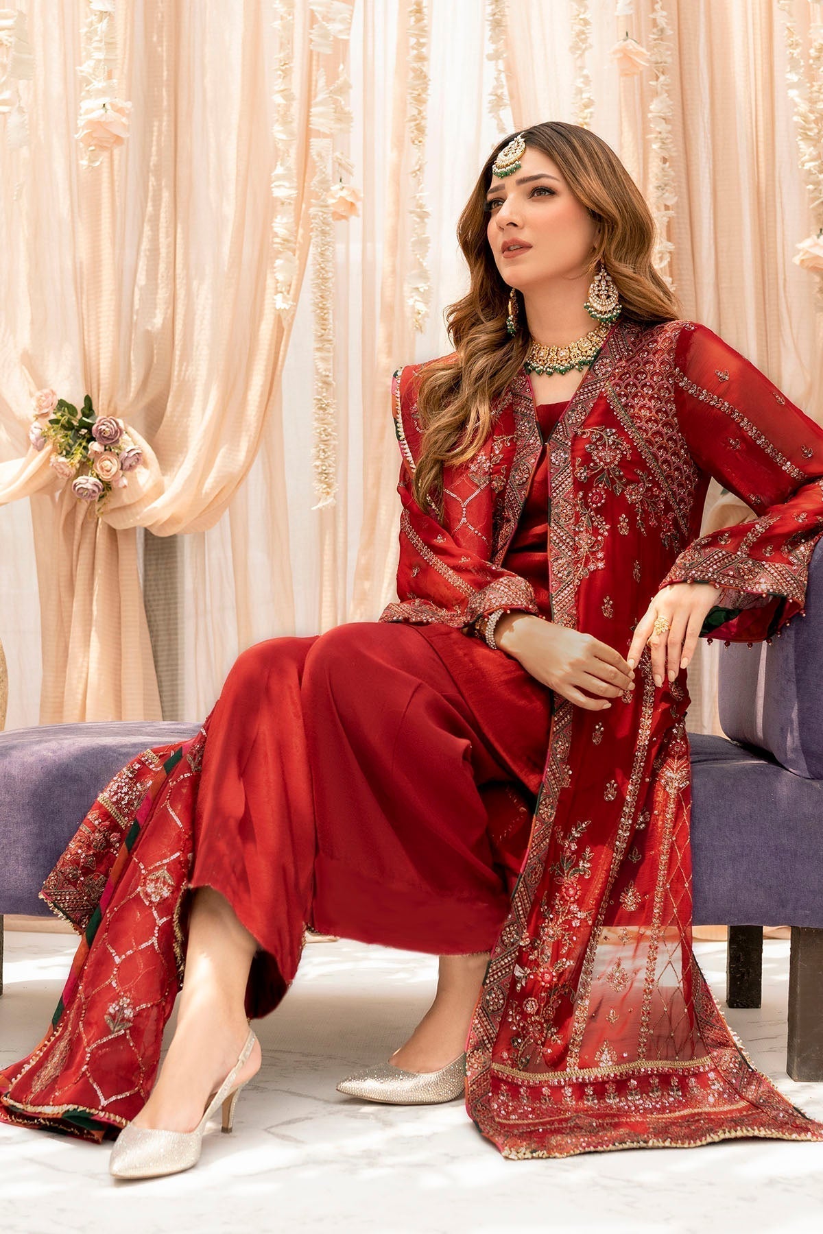 Motifz-4116-YAREN EMBROIDERED BEMBERG CHIFFON - House Of Hania