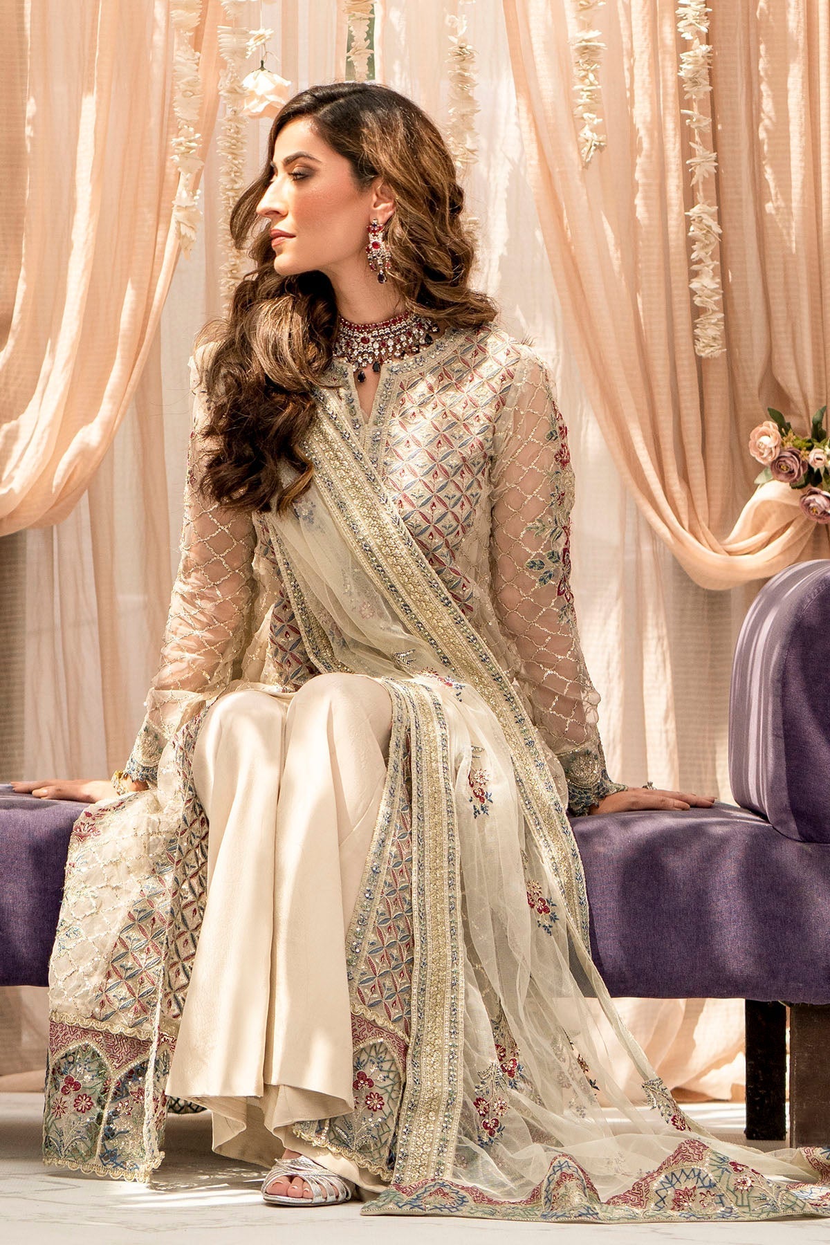 Motifz-4117-AMAYA EMBROIDERED ORGANZA - House Of Hania