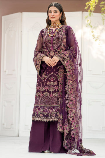 Motifz-4118-CLAUDIA EMBROIDERED BEMBERG CHIFFON - House Of Hania