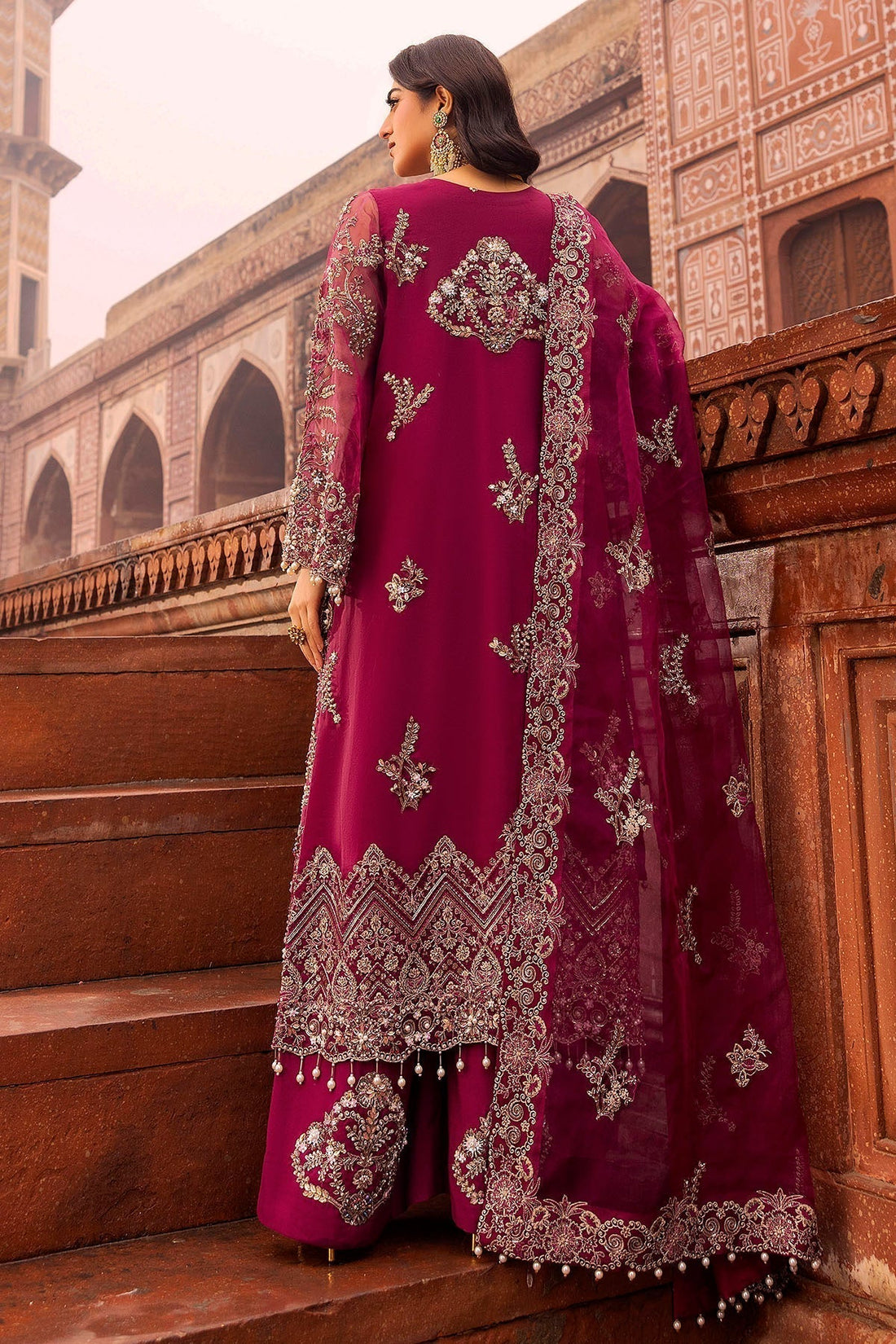 Motifz | Bridal Couture | 0013-HEER EMBROIDERED ORGANZA STITCHED - House Of Hania