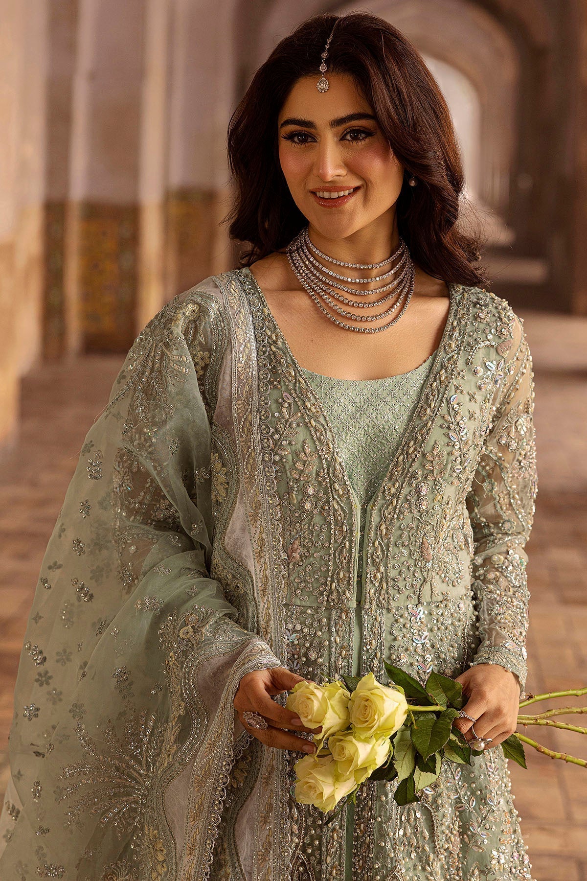 Motifz | Bridal Couture | 0015-MEHTAB EMBROIDERED ORGANZA STITCHED - House Of Hania