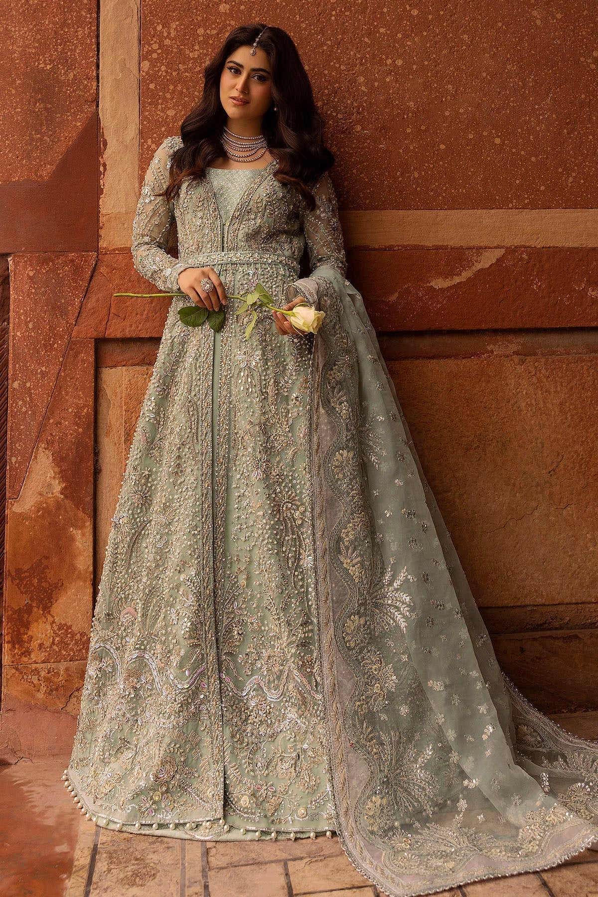 Motifz | Bridal Couture | 0015-MEHTAB EMBROIDERED ORGANZA STITCHED - House Of Hania