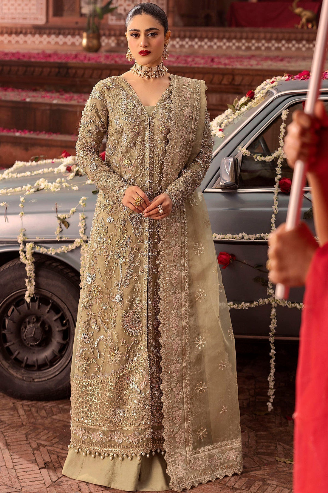 Motifz | Bridal Couture | 0017-PARINAZ EMBROIDERED ORGANZA STITCHED - House Of Hania