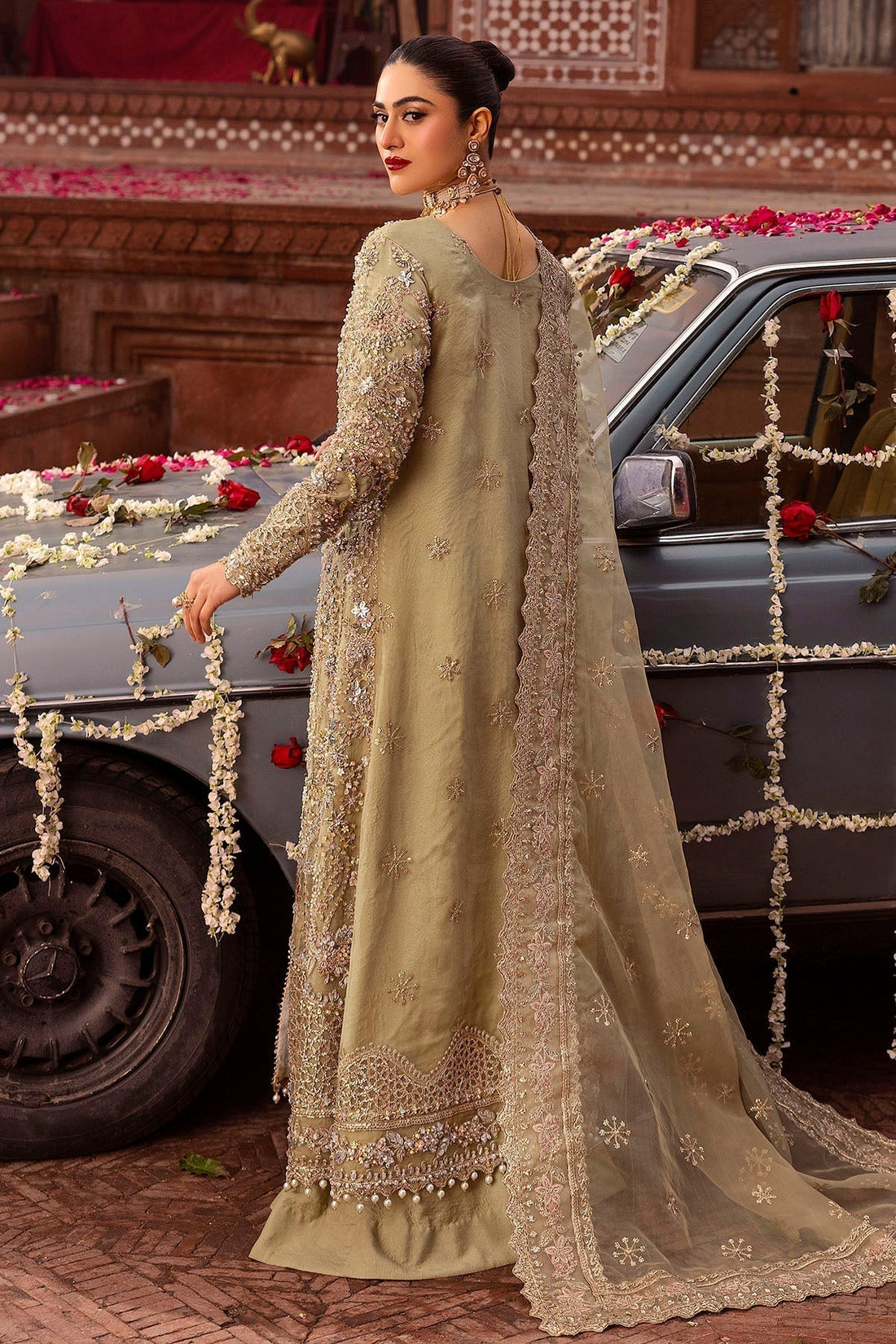 Motifz | Bridal Couture | 0017-PARINAZ EMBROIDERED ORGANZA STITCHED - House Of Hania