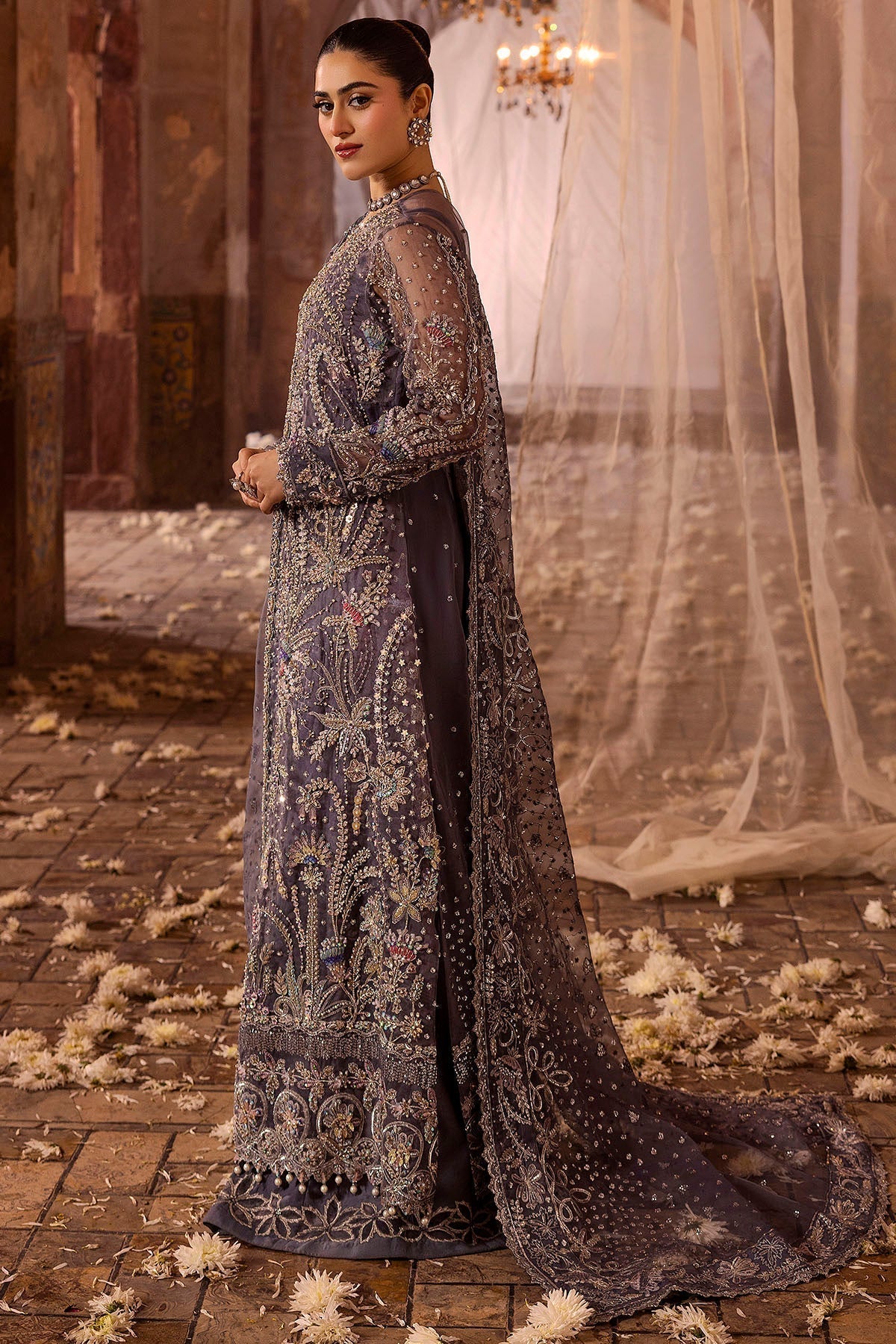 Motifz | Bridal Couture | 0018-ZURIAH EMBROIDERED ORGANZA STITCHED - House Of Hania