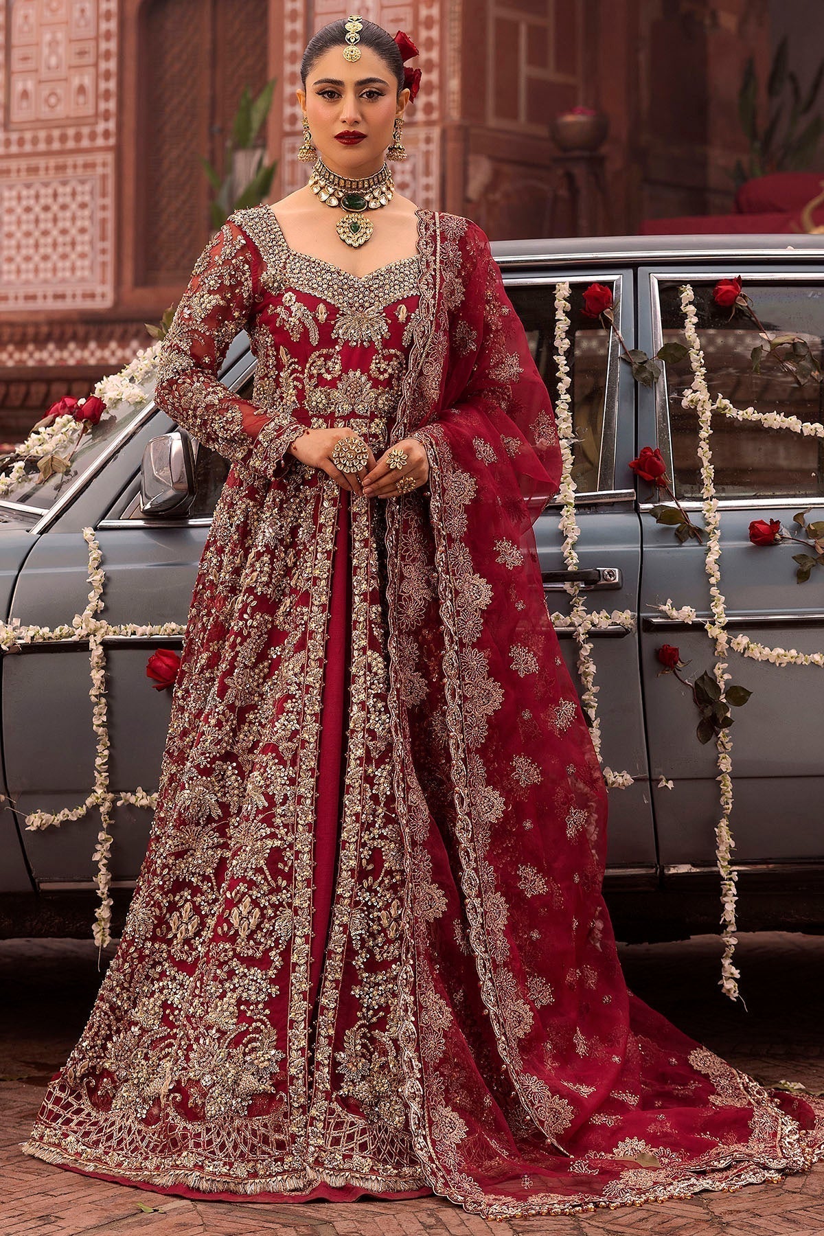Motifz | Bridal Couture | 0019-SHANARA EMBROIDERED ORGANZA STITCHED - House Of Hania