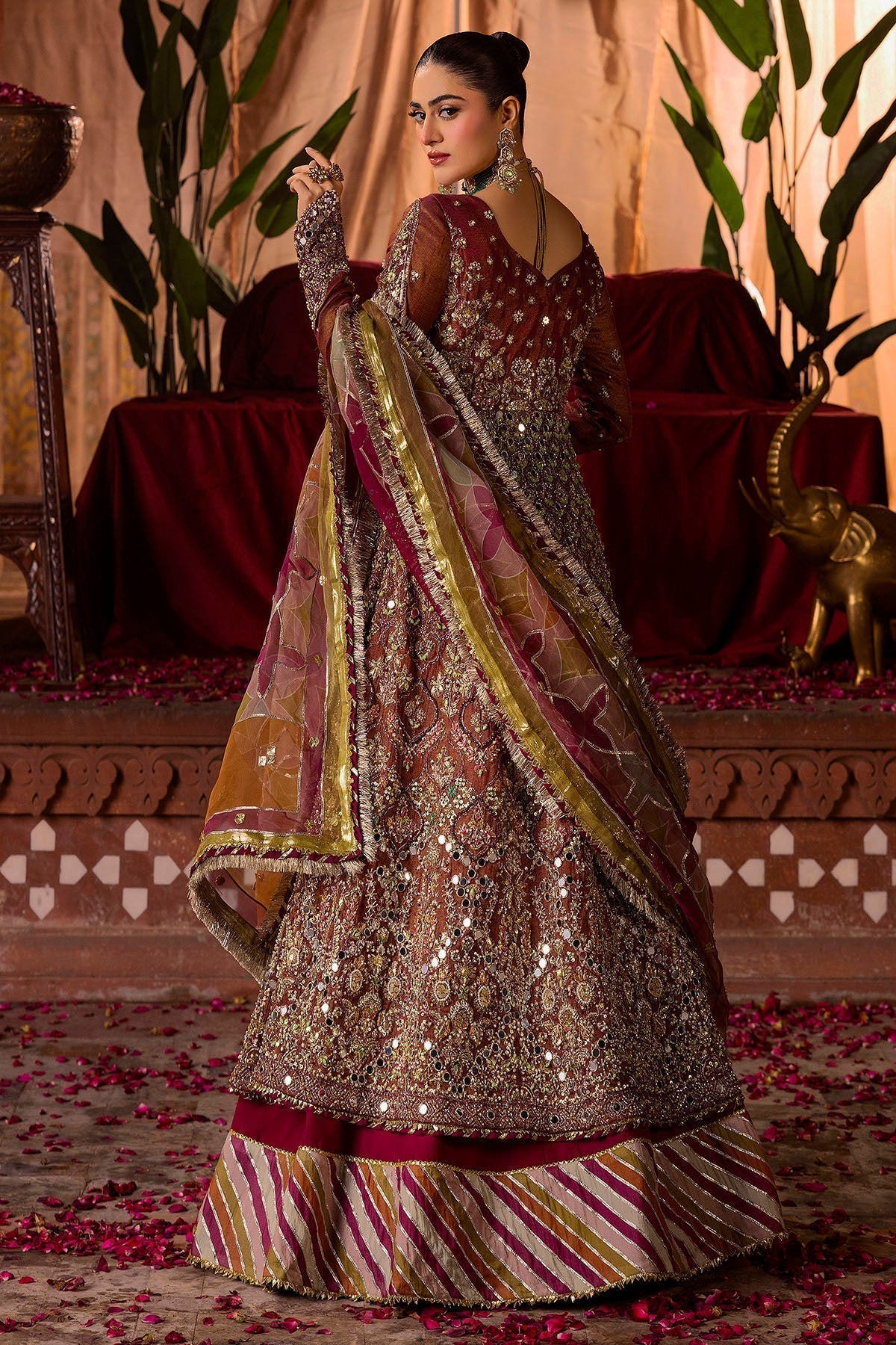 Motifz | Bridal Couture | 0020-NAURATAN EMBROIDERED MESSORI STITCHED - House Of Hania