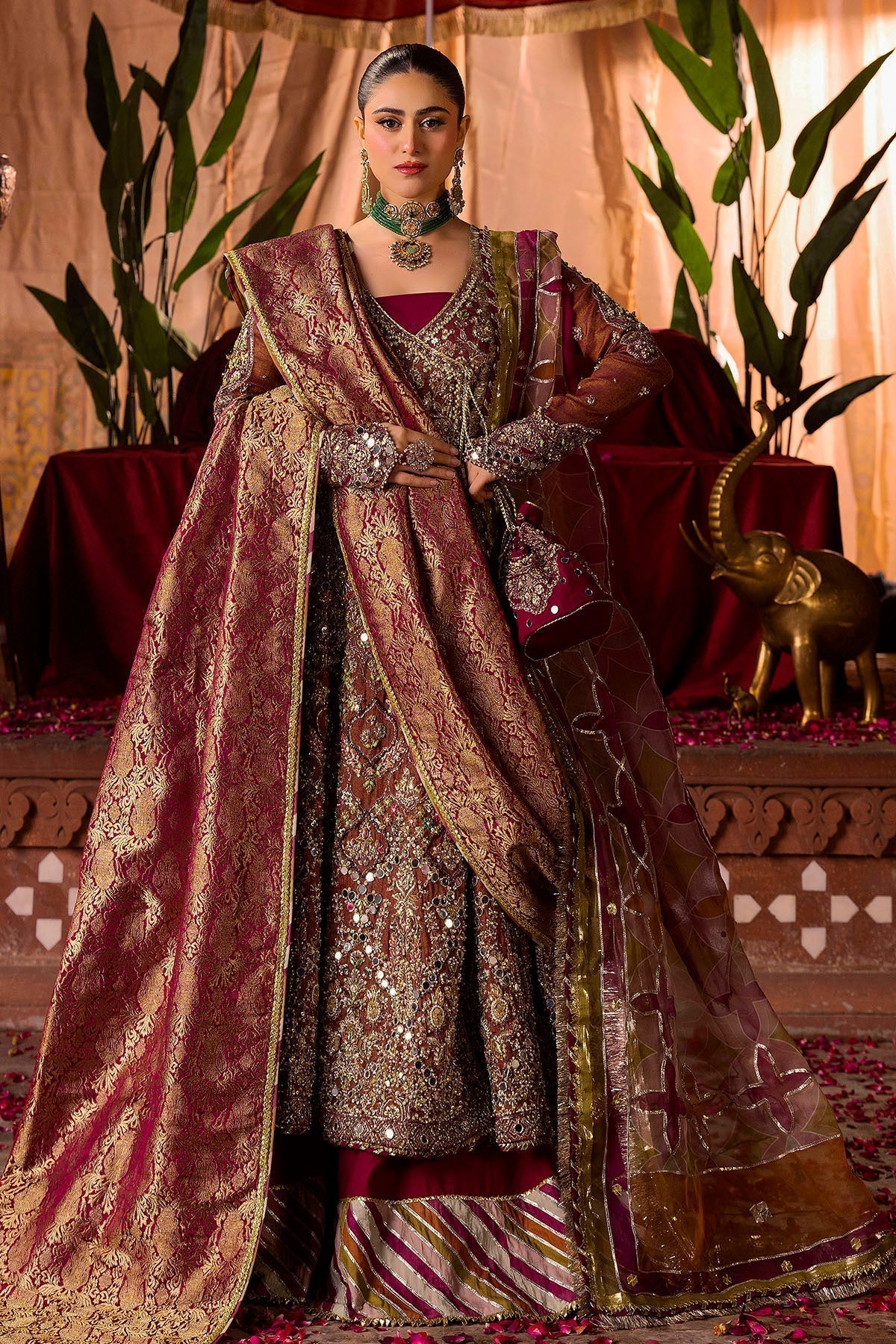 Motifz | Bridal Couture | 0020-NAURATAN EMBROIDERED MESSORI STITCHED - House Of Hania