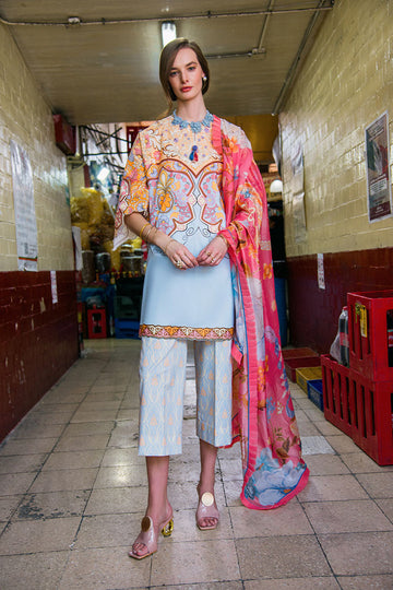 Mushq | La Dolce Hemline Prints 25 | Water Lily - House Of Hania
