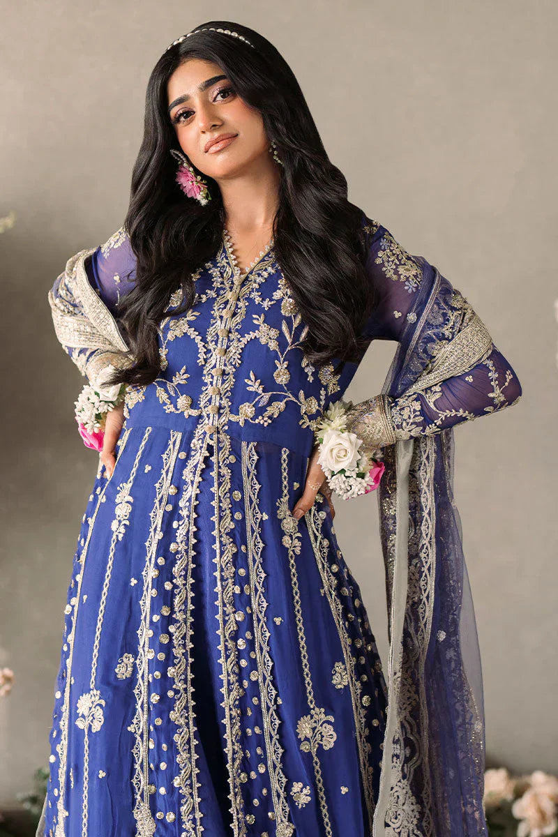 Mushq Mastani Evening Embroidered Chiffon 3Pc Suit MCH-04 SEHAR - House Of Hania
