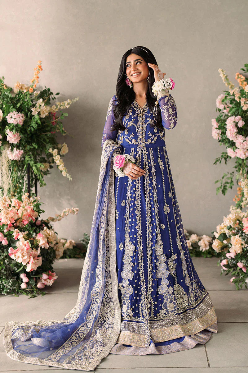 Mushq Mastani Evening Embroidered Chiffon 3Pc Suit MCH-04 SEHAR - House Of Hania