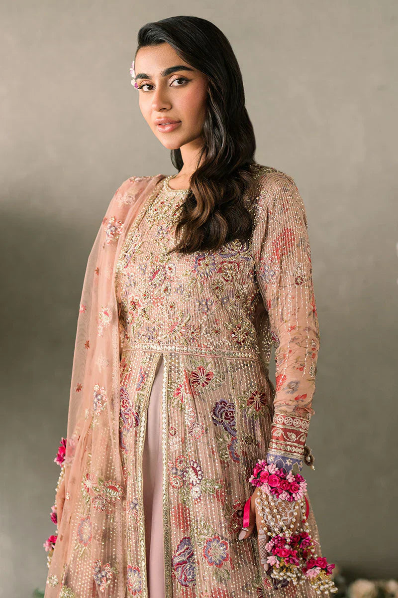 Mushq Mastani Evening Embroidered Chiffon 3Pc Suit MCH-04 SEHAR - House Of Hania