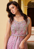 Mushq Stardust Embroidered Net 3Pc Suit MN23-02 Enchant - House Of Hania