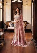 Mushq Stardust Embroidered Net 3Pc Suit MN23-04 Luster - House Of Hania