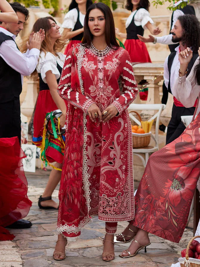 Mushq Te Amo Embroidered Lawn 3Pc Suit MSL-2401 Amore Affair - House Of Hania