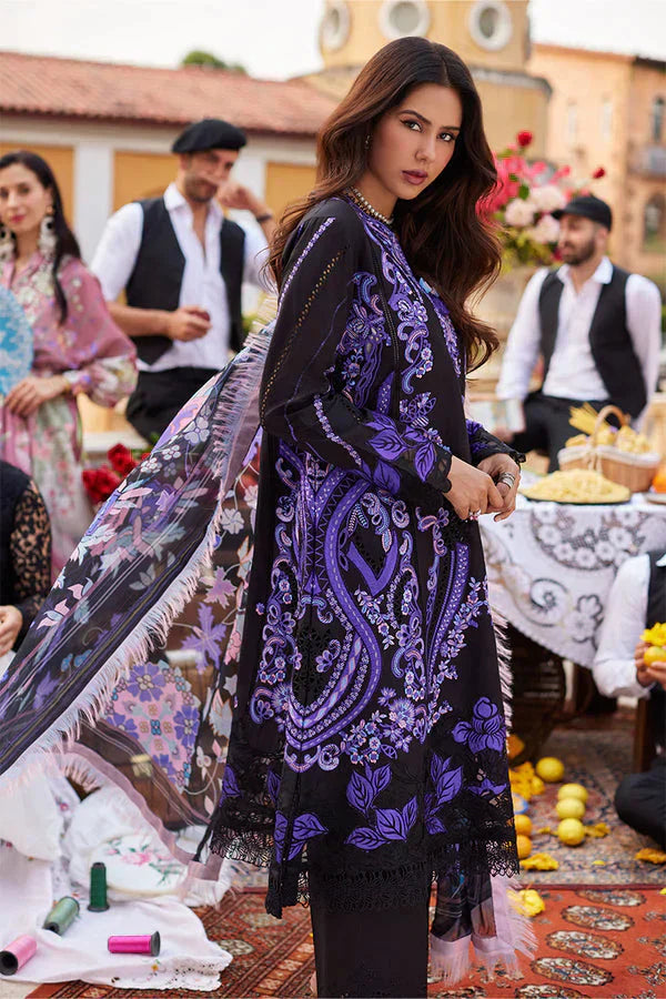 Mushq Te Amo Embroidered Lawn 3Pc Suit MSL-2410 Sardinia Splendor - House Of Hania