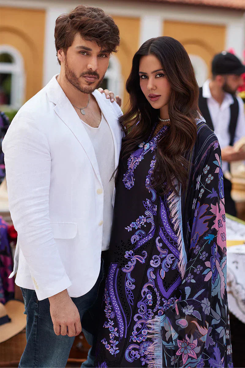 Mushq Te Amo Embroidered Lawn 3Pc Suit MSL-2410 Sardinia Splendor - House Of Hania