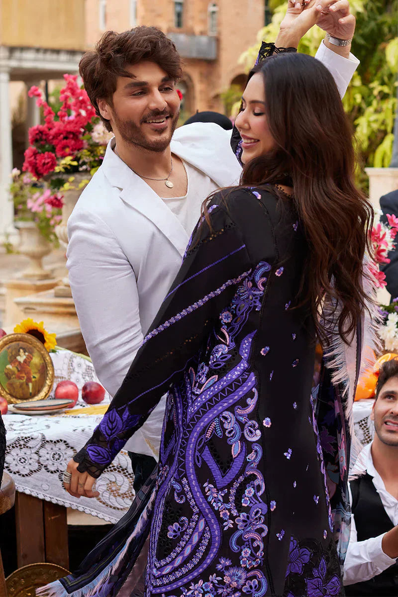 Mushq Te Amo Embroidered Lawn 3Pc Suit MSL-2410 Sardinia Splendor - House Of Hania