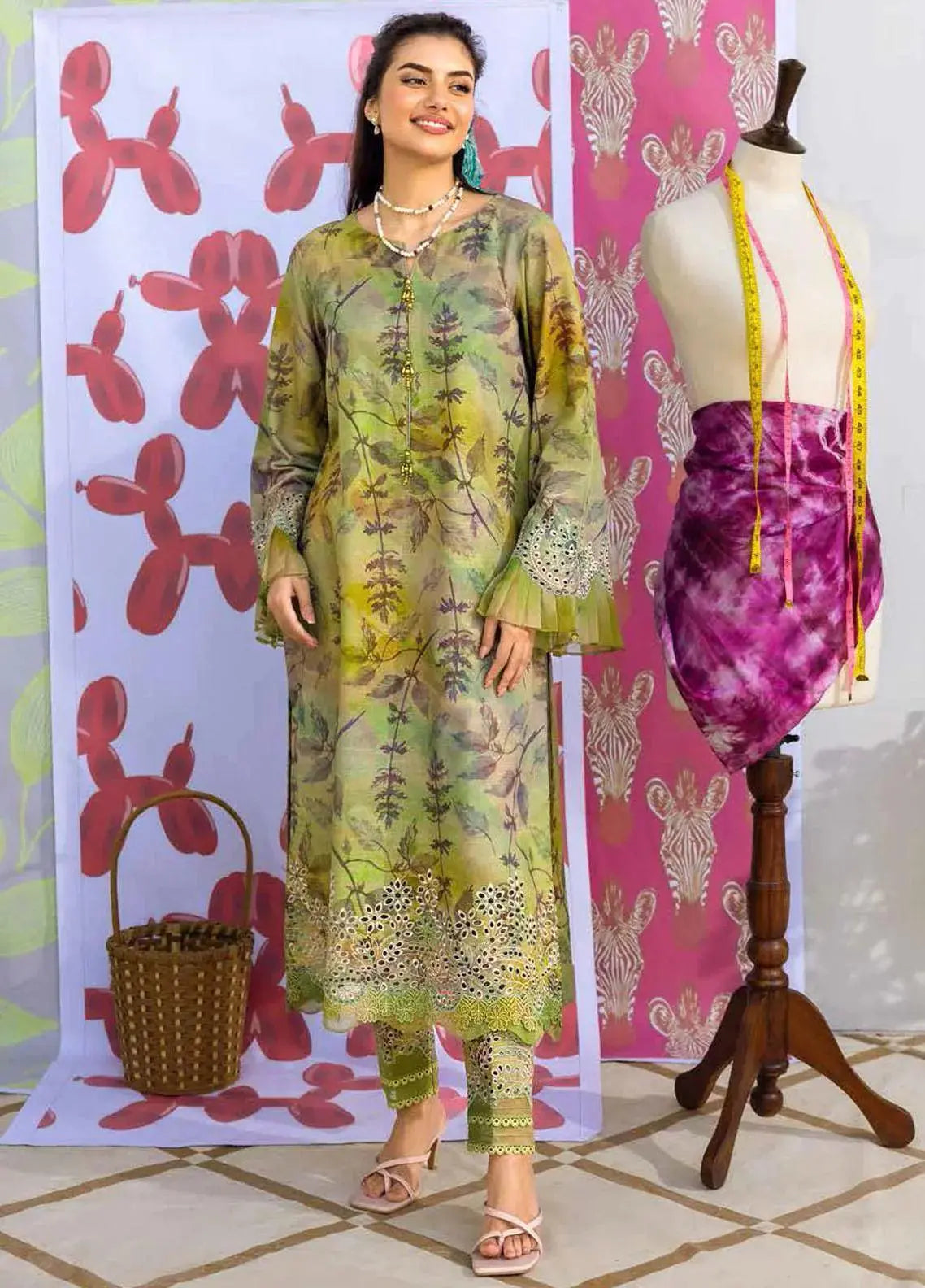 NUREH Ballerina Emb Chikankari Khaddar 2Pc Suit NU2-123 - House Of Hania