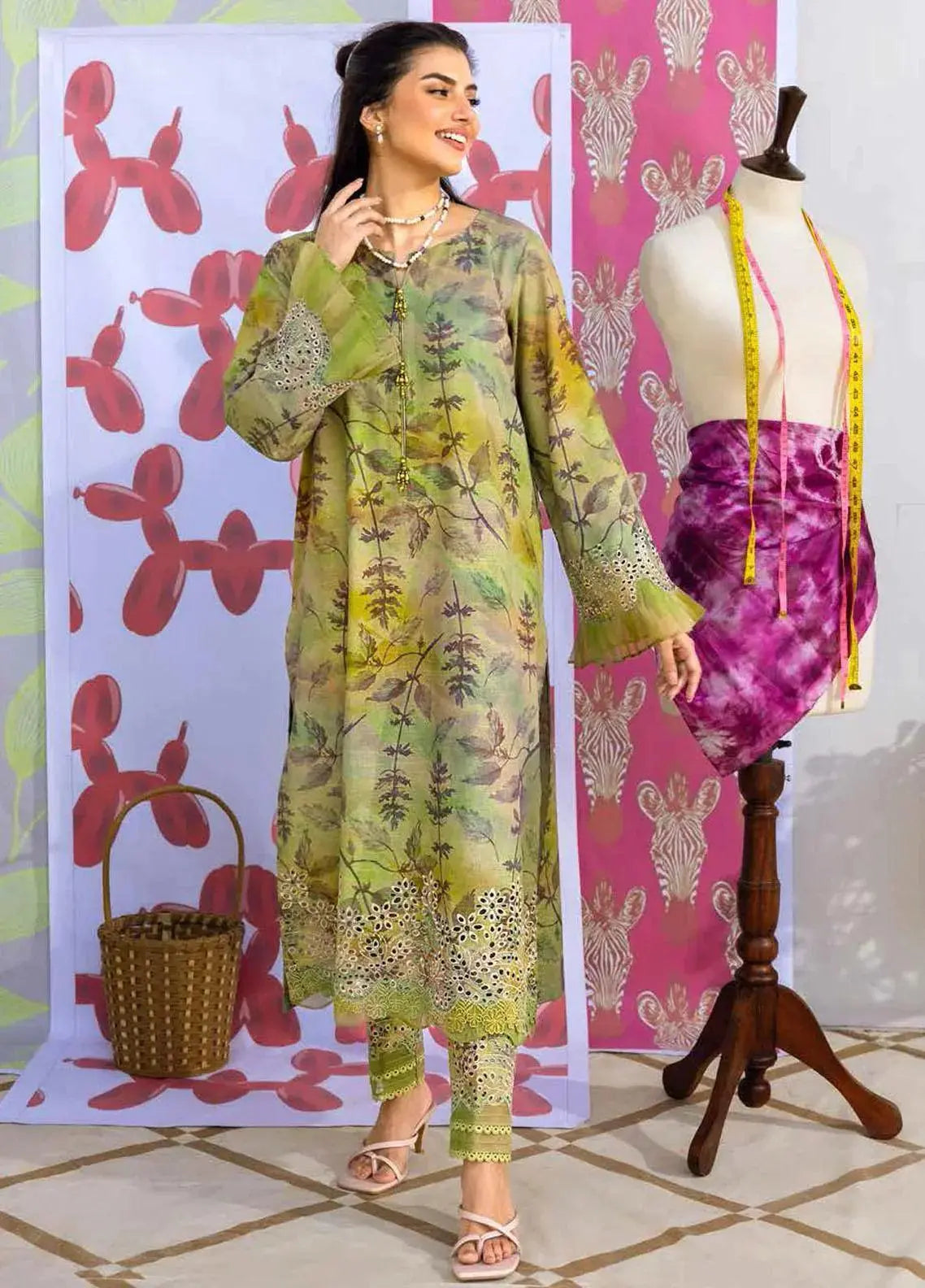 NUREH Ballerina Emb Chikankari Khaddar 2Pc Suit NU2-123 - House Of Hania