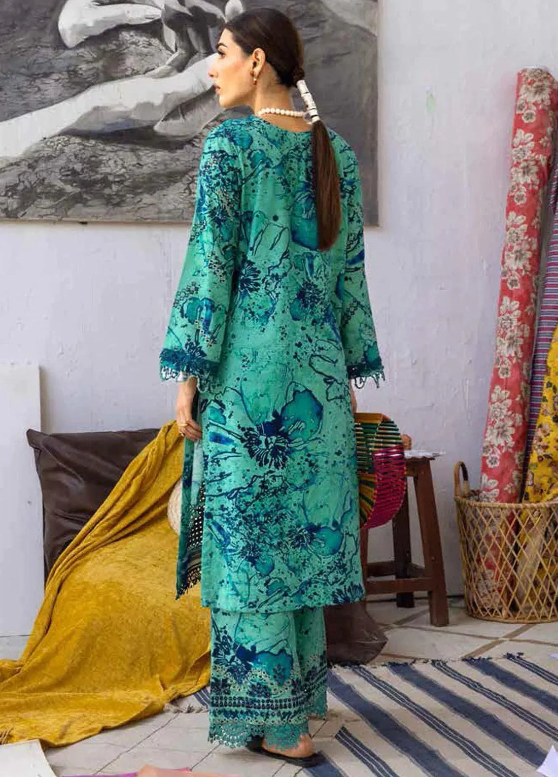 NUREH Ballerina Emb Chikankari Khaddar 2Pc Suit NU2-127 - House Of Hania