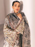 NUREH Embroidered Charmeuse Printed Silk 3Pc Suit S-05 - House Of Hania