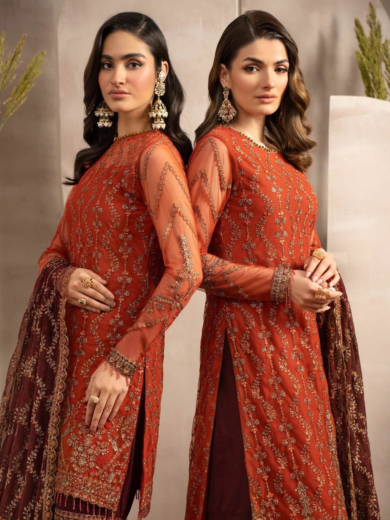 Naqsh by Zarif  Festive Formal 3 Piece Suit ZRN-02 AMARAH - House Of Hania