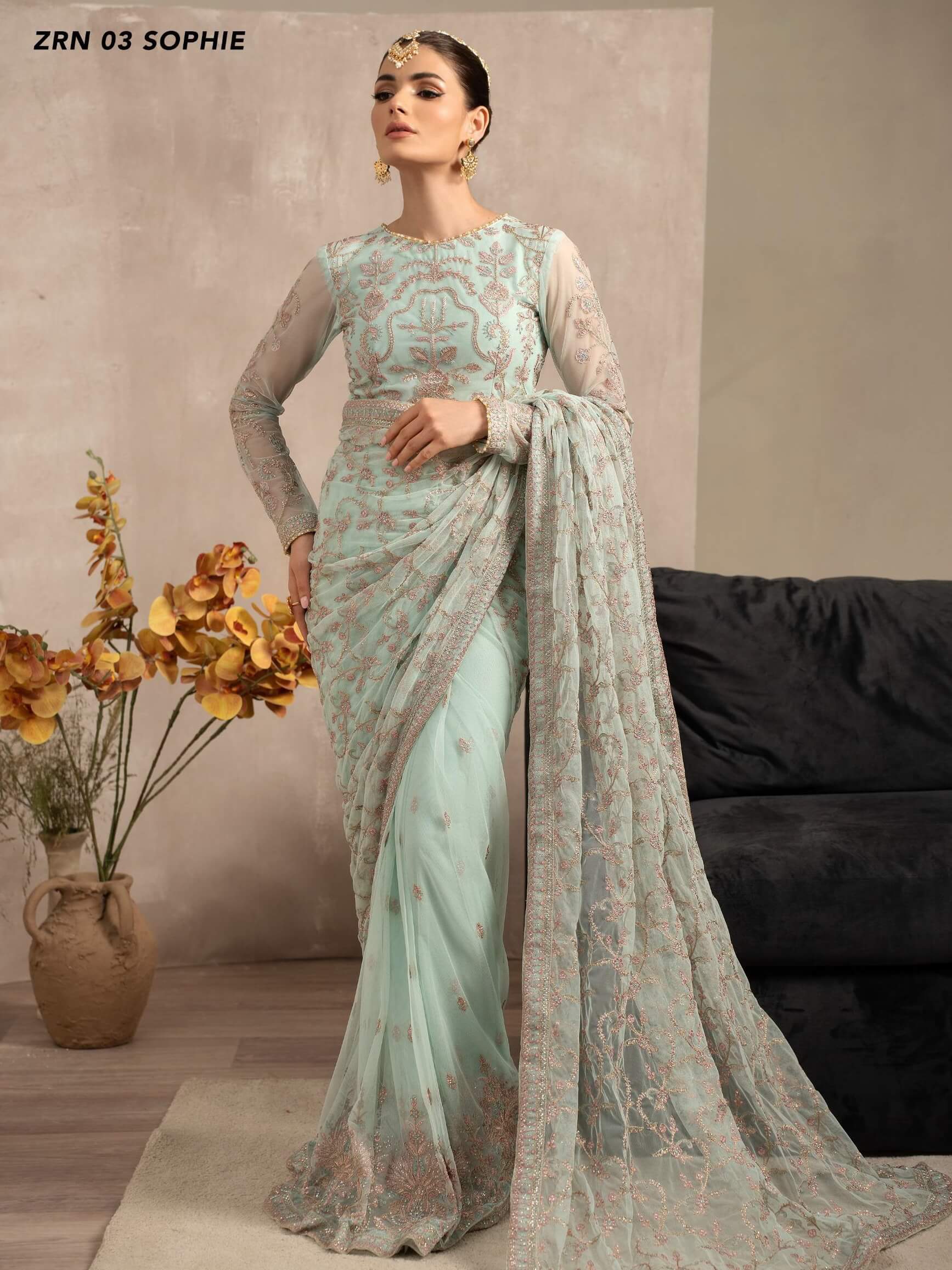 Naqsh by Zarif Festive Formal 3 Piece Suit ZRN-03 SOPHIE - House Of Hania