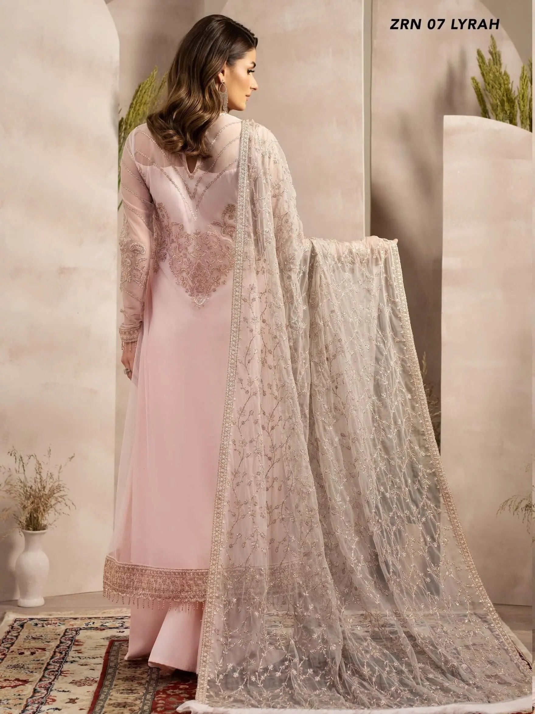 Naqsh by Zarif Festive Formal 3 Piece Suit ZRN-07 LYRAH - House Of Hania