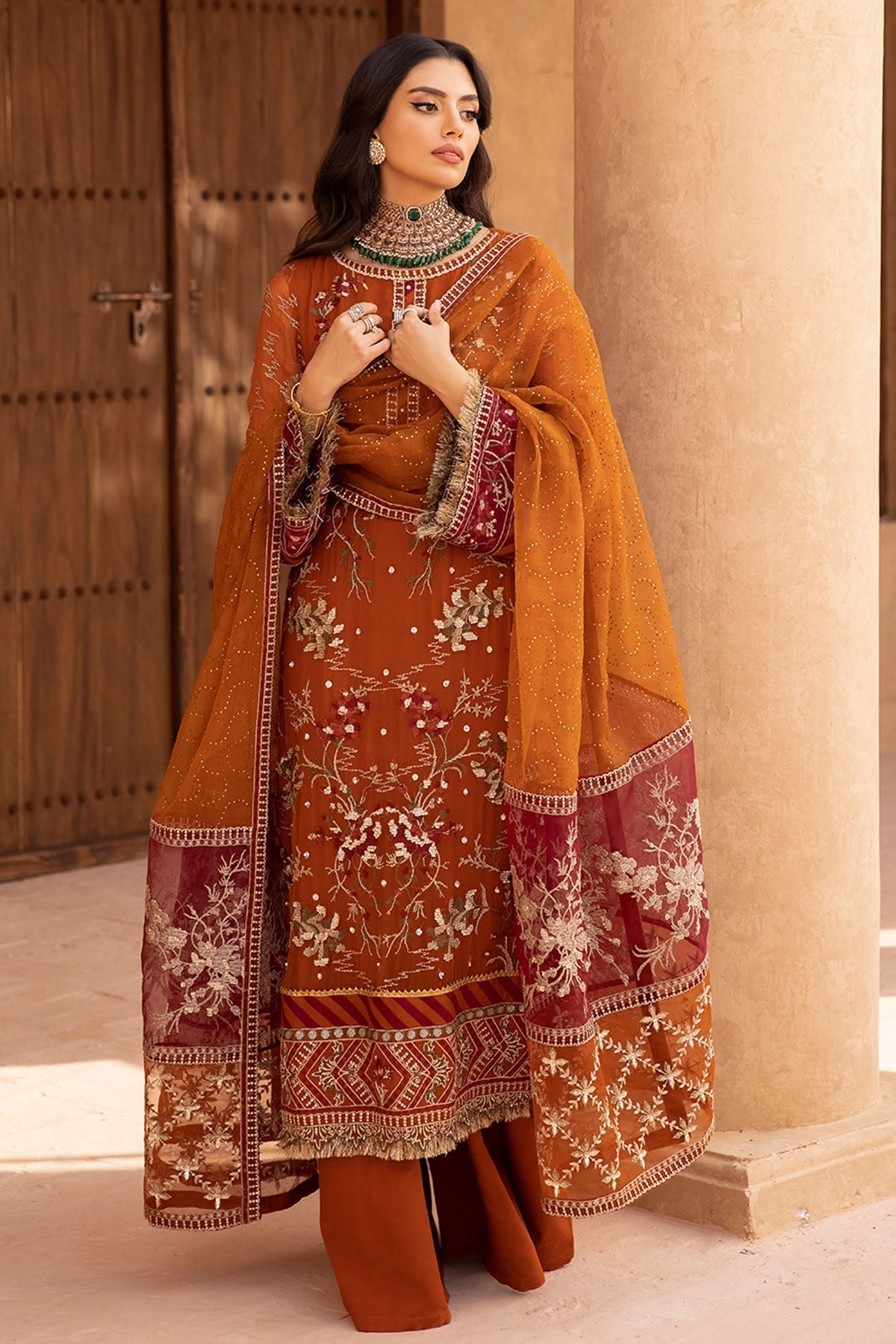 Nureh | Embroidered Luxury Chiffon | NEL-22 - House Of Hania