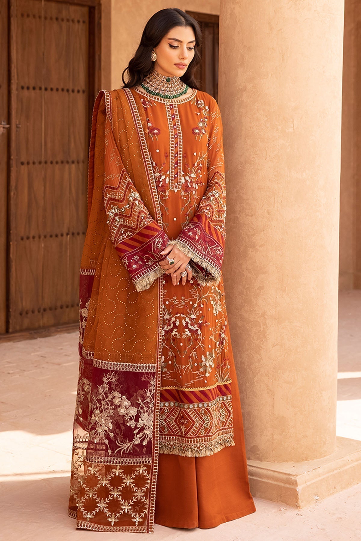 Nureh | Embroidered Luxury Chiffon | NEL-22 - House Of Hania