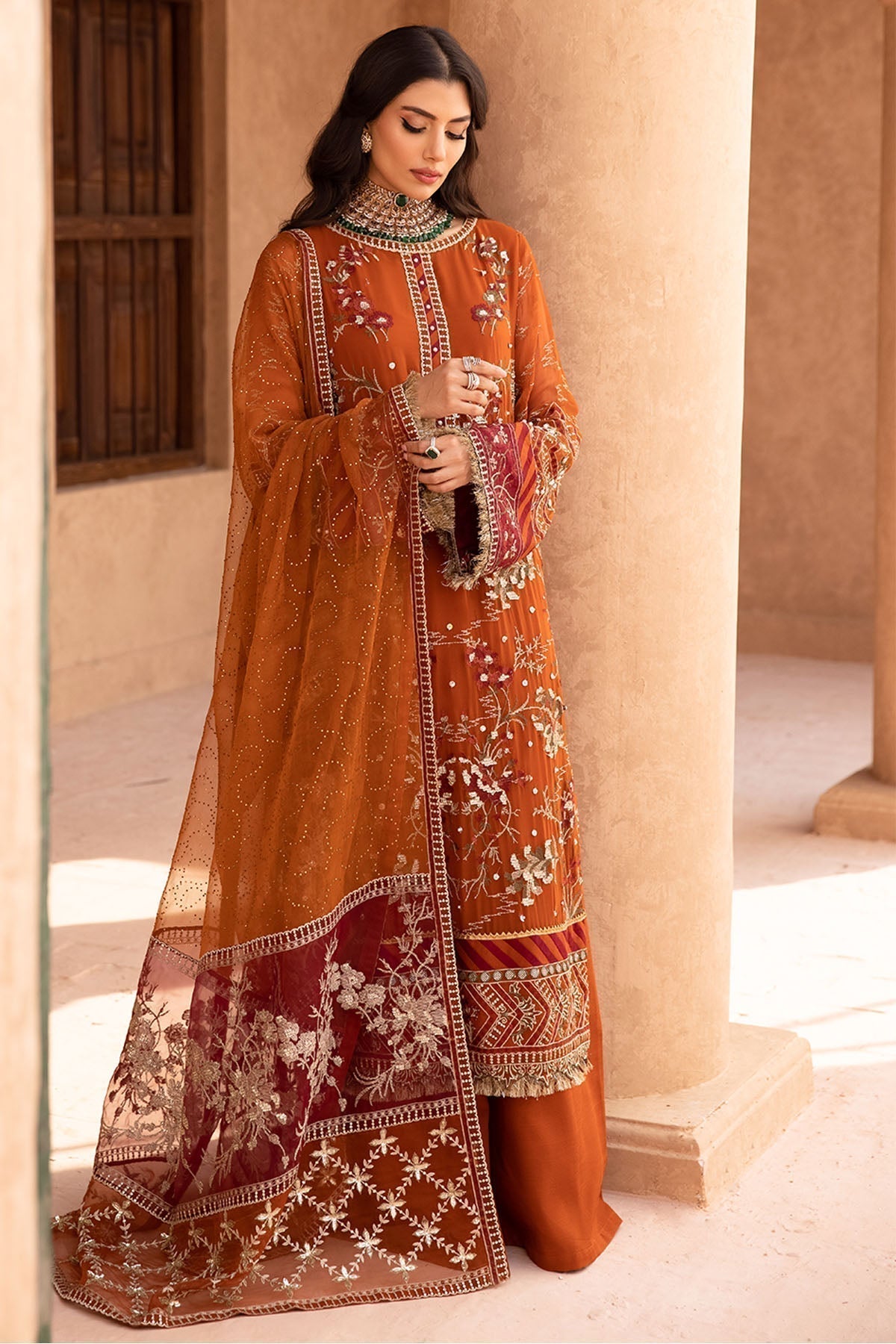 Nureh | Embroidered Luxury Chiffon | NEL-22 - House Of Hania
