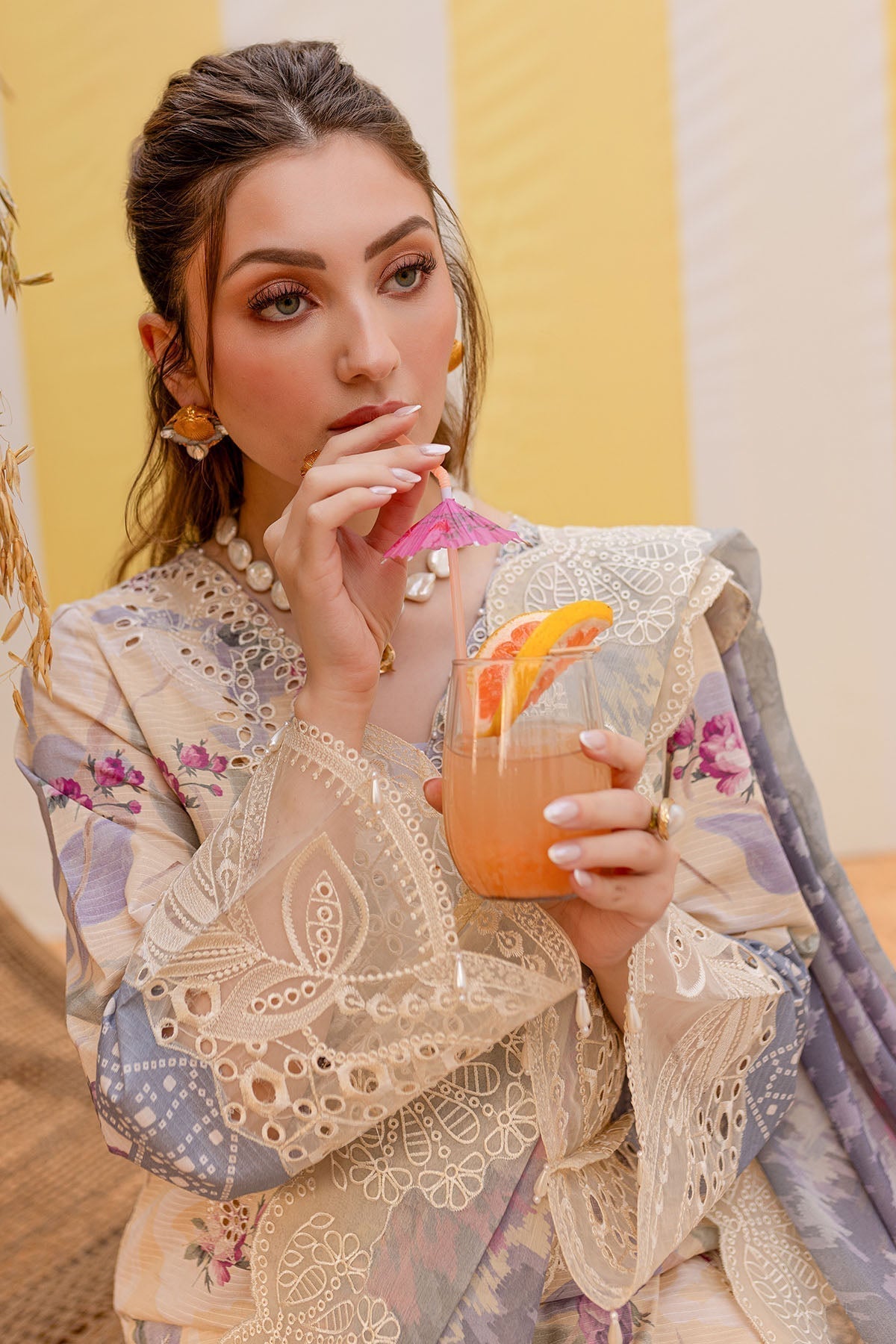 Nureh | Gardenia Lawn 25 | NSG-177 - House Of Hania