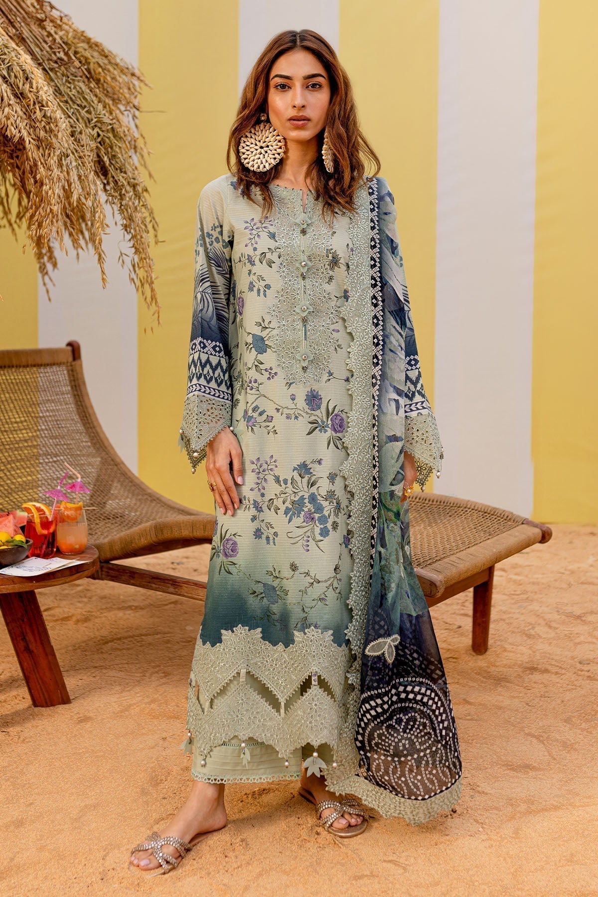 Nureh | Gardenia Lawn 25 | NSG-183 - House Of Hania