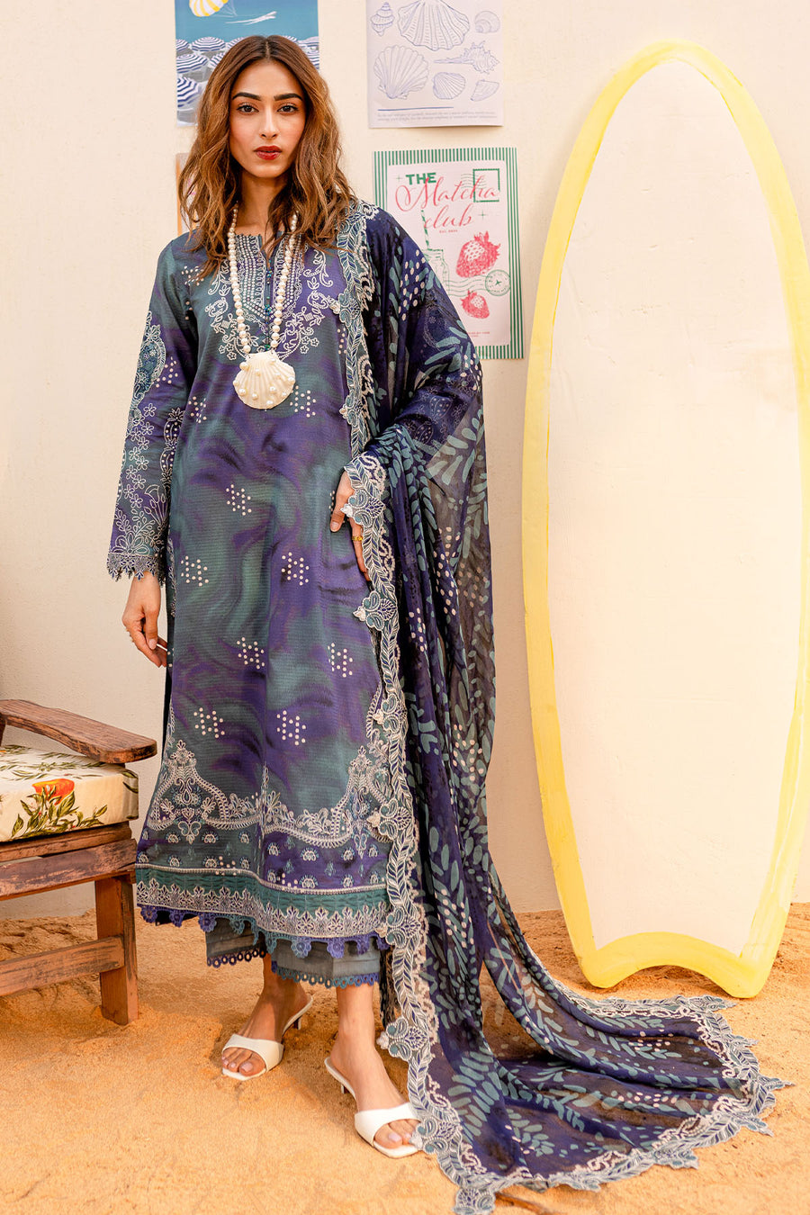 Nureh | Gardenia Lawn 25 | NSG-186 - House Of Hania