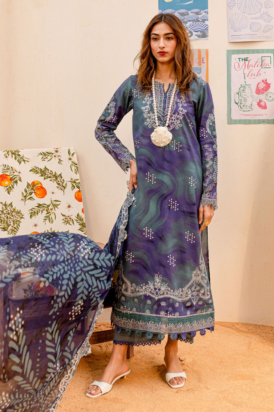 Nureh | Gardenia Lawn 25 | NSG-186 - House Of Hania