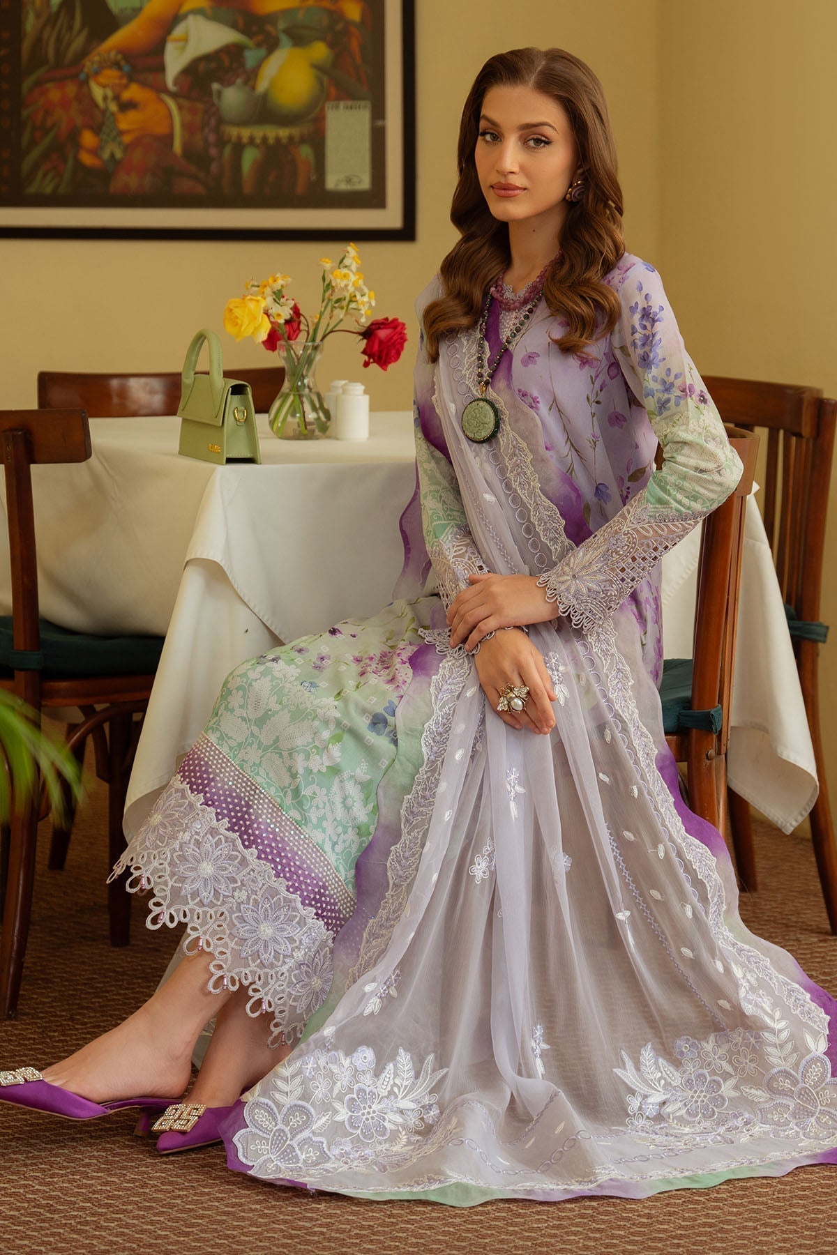 Nureh | Maya Swiss Lawn | NS-148 - House Of Hania