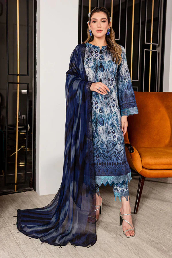 Nureh | Printed Lawn 24 | SP-94 - House Of Hania