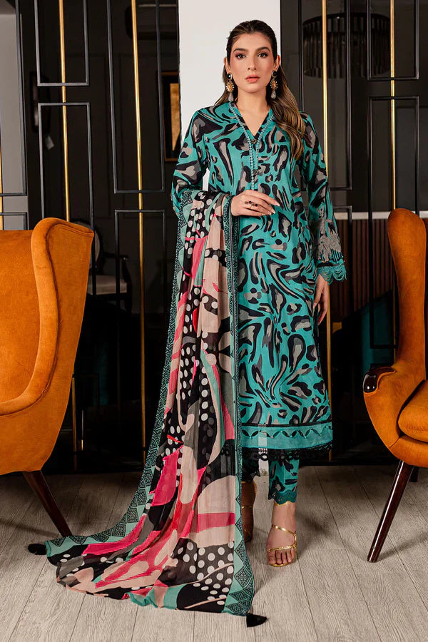 Nureh | Printed Lawn 24 | SP-95 - House Of Hania