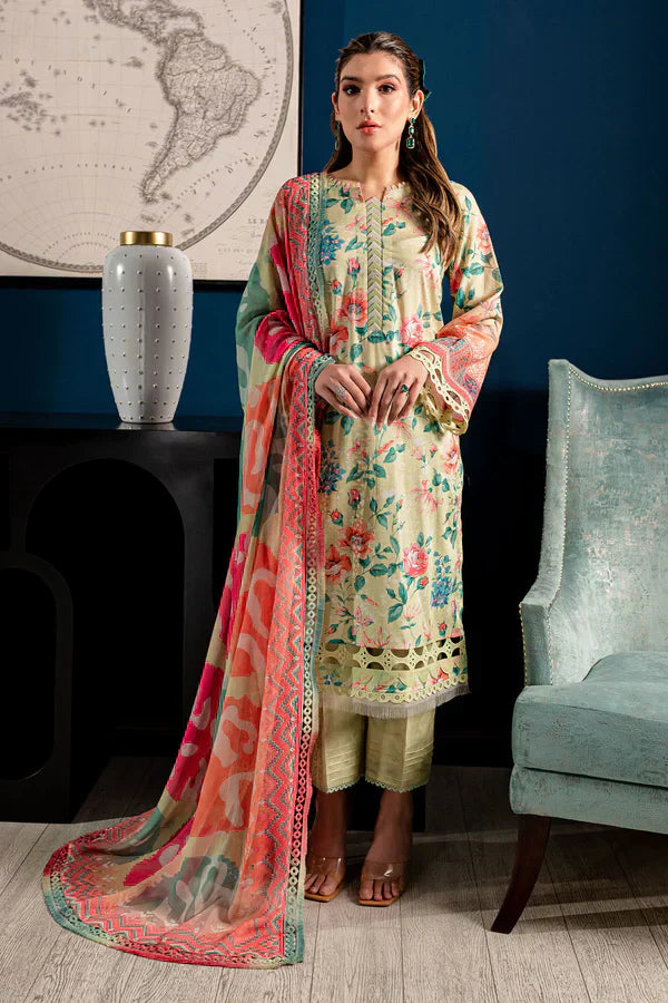Nureh | Printed Lawn 24 | SP-97 - House Of Hania