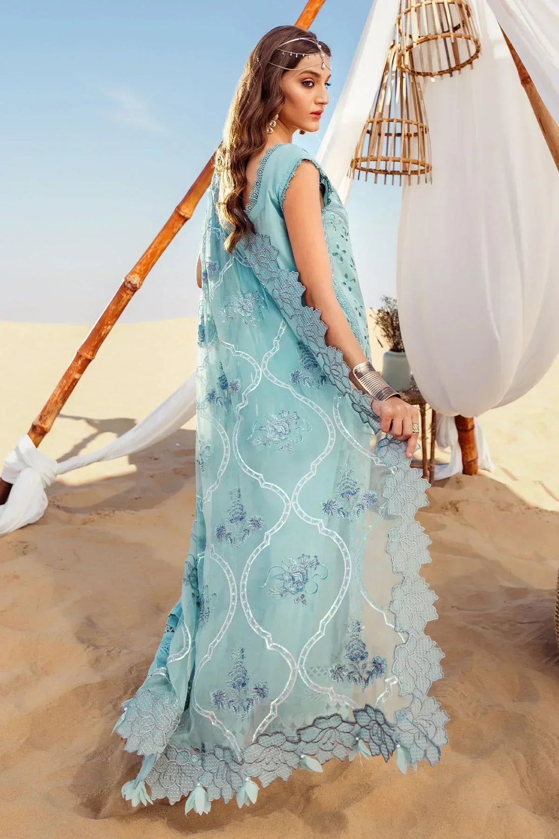 Nureh | Sehra Swiss Voil Lawn | AROOSH - NE-76 - House Of Hania