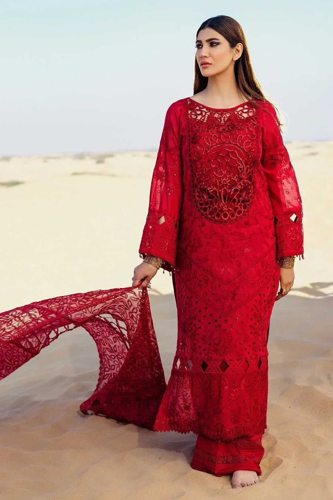 Nureh | Sehra Swiss Voil Lawn | AURORA - NE-79 - House Of Hania