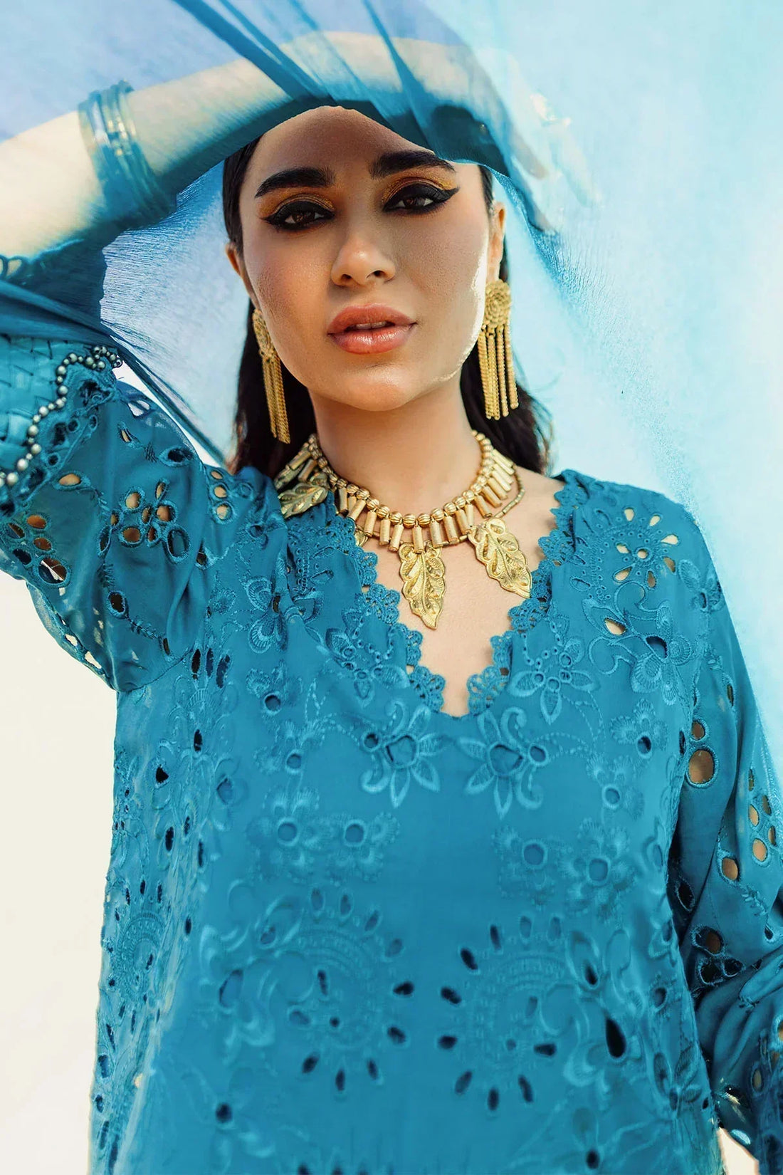 Nureh | Sehra Swiss Voil Lawn | BOSCO - NE-78 - House Of Hania