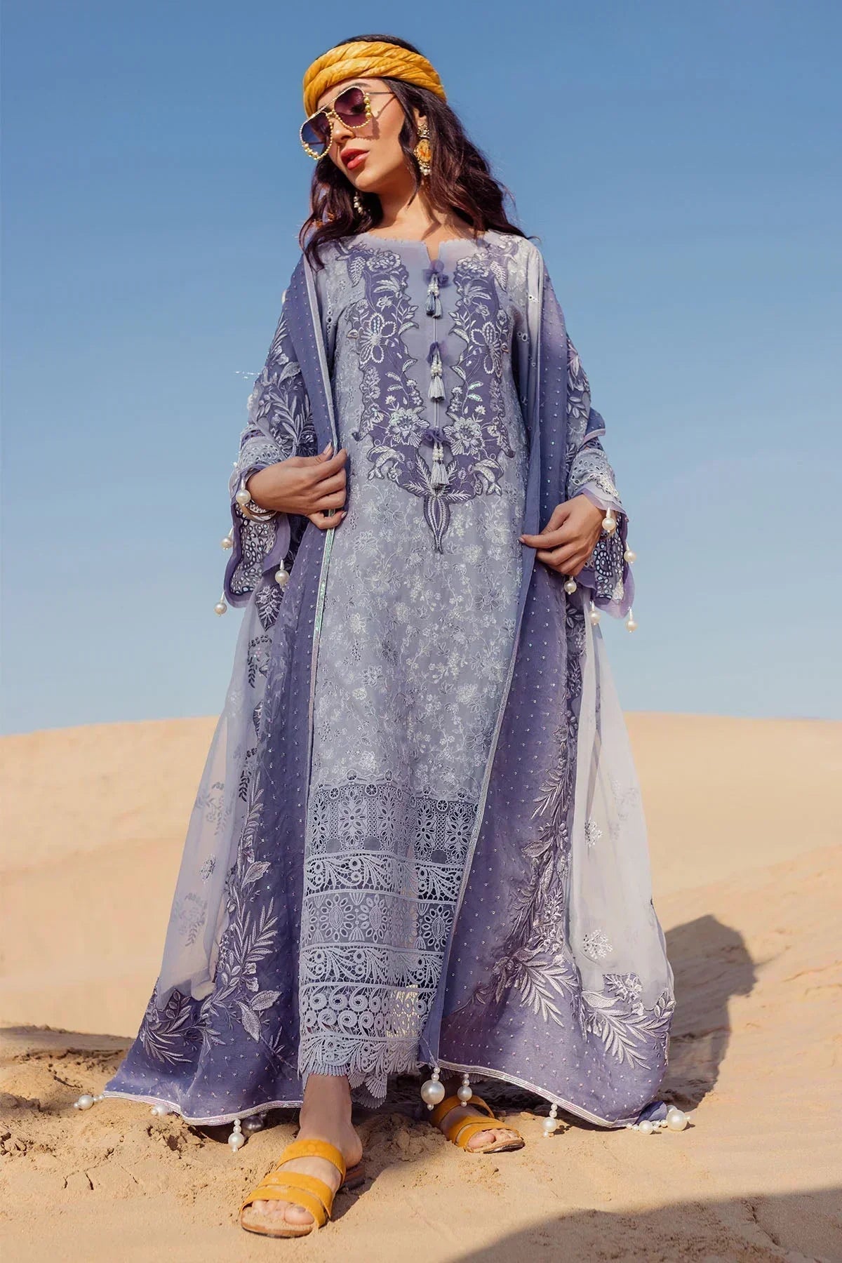 Nureh | Sehra Swiss Voil Lawn | CAMEO - NE-80 - House Of Hania