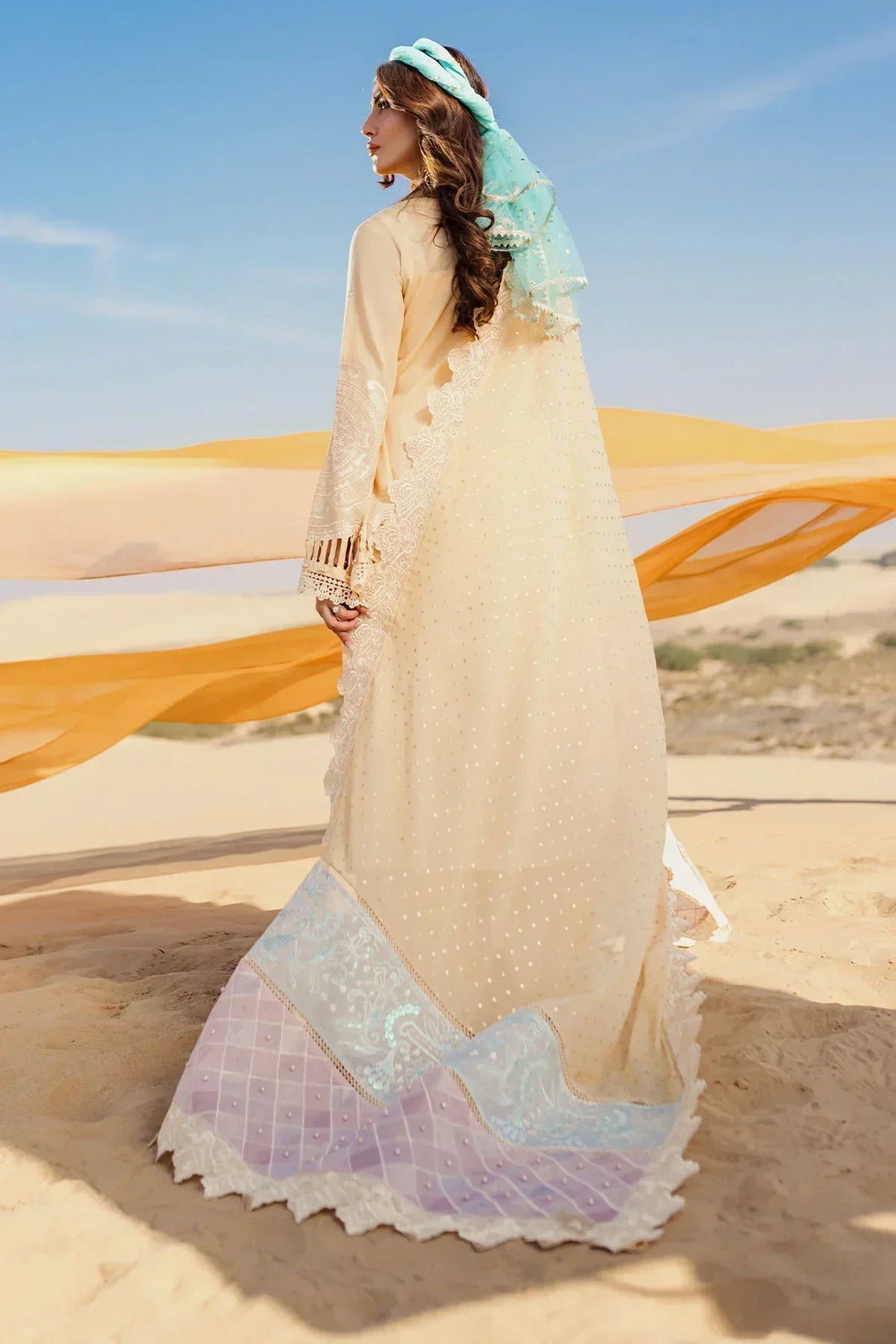 Nureh | Sehra Swiss Voil Lawn | FEROCE - NE-74 - House Of Hania