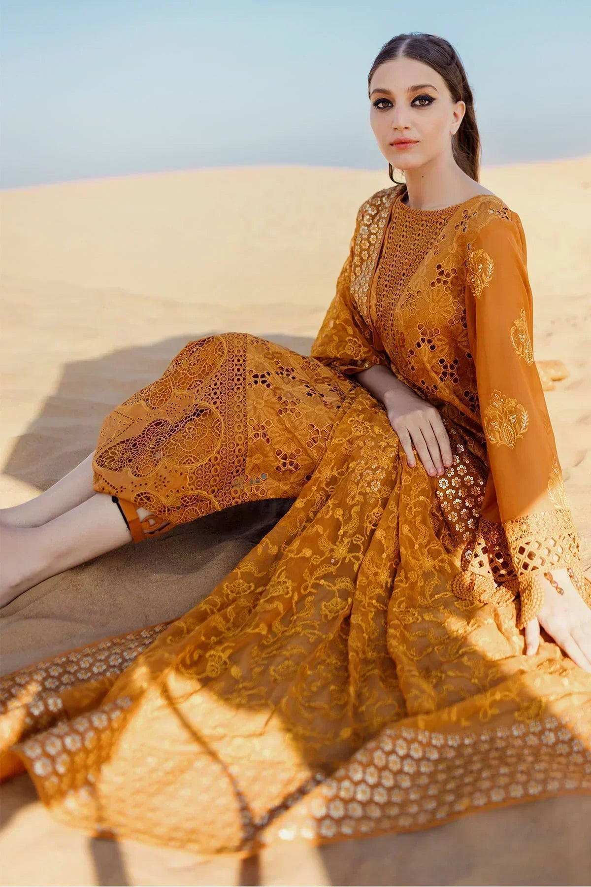 Nureh | Sehra Swiss Voil Lawn | MEEHA - NE-75 - House Of Hania