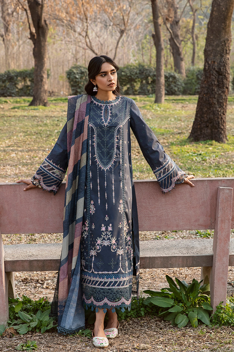 QALAMKAR QLINE-AK-15 SAFLIENI-LAWN COLLECTION'23 - House Of Hania